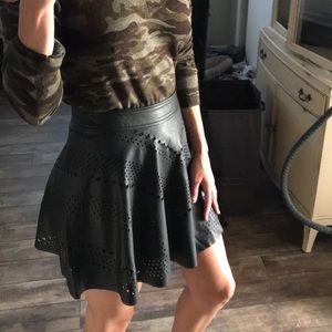 Blu Pepper faux leather skirt